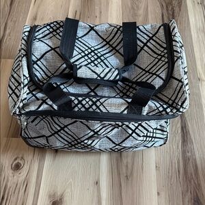 American Flyer Black and Gray Patterned Bag